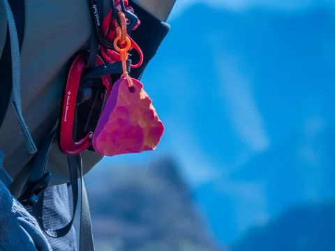 Real photo: Ember keychain of Denali, outdoors