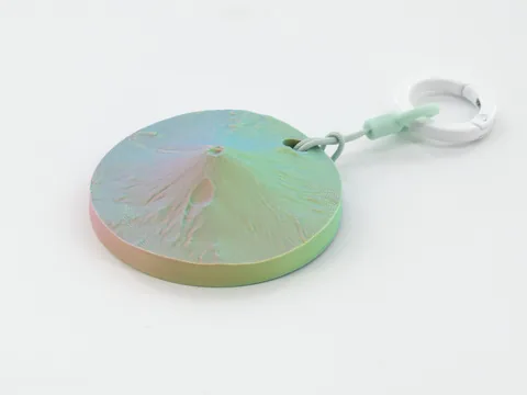 Real photo: Sorbet keychain of Mount Fuji