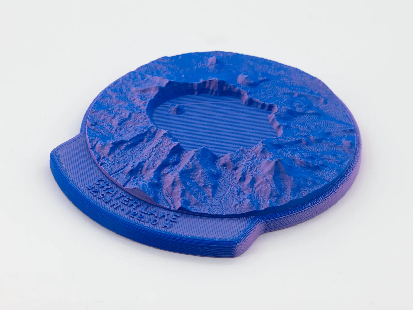 Real photo: Twilight magnet tile of Crater Lake