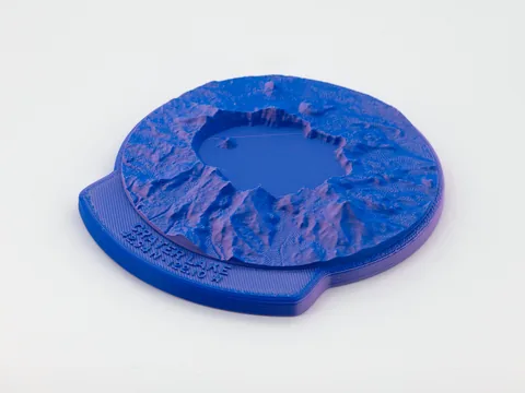 Real photo: Twilight magnet tile of Crater Lake